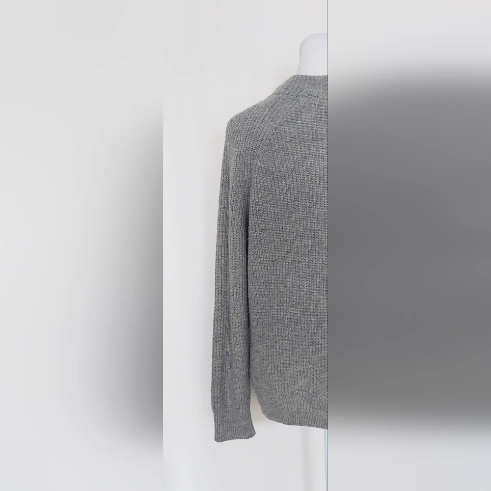 J. Crew Wool Blend Sweater Gray Neck Bow Womens Small